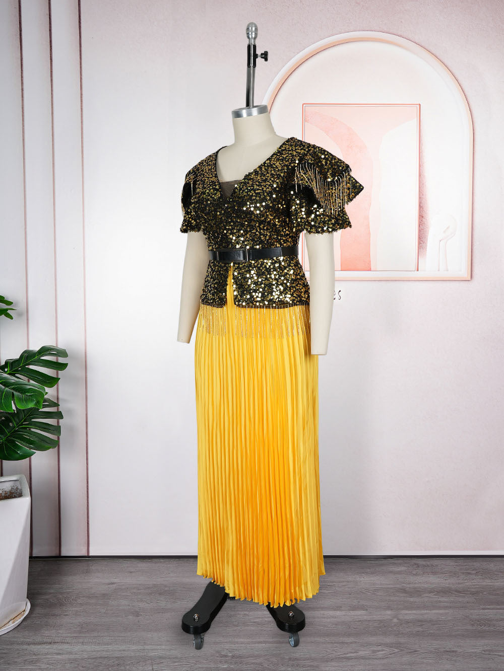 Plus-size African Women elegant sequin dress Dresses 13