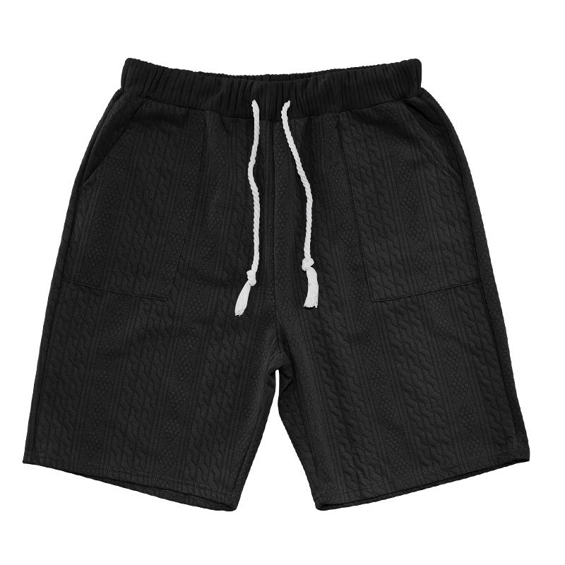 Men's Summer Loose Sleeveless T-Shirt Shorts Men's Summer Casual Jacquard Knitting Set 39