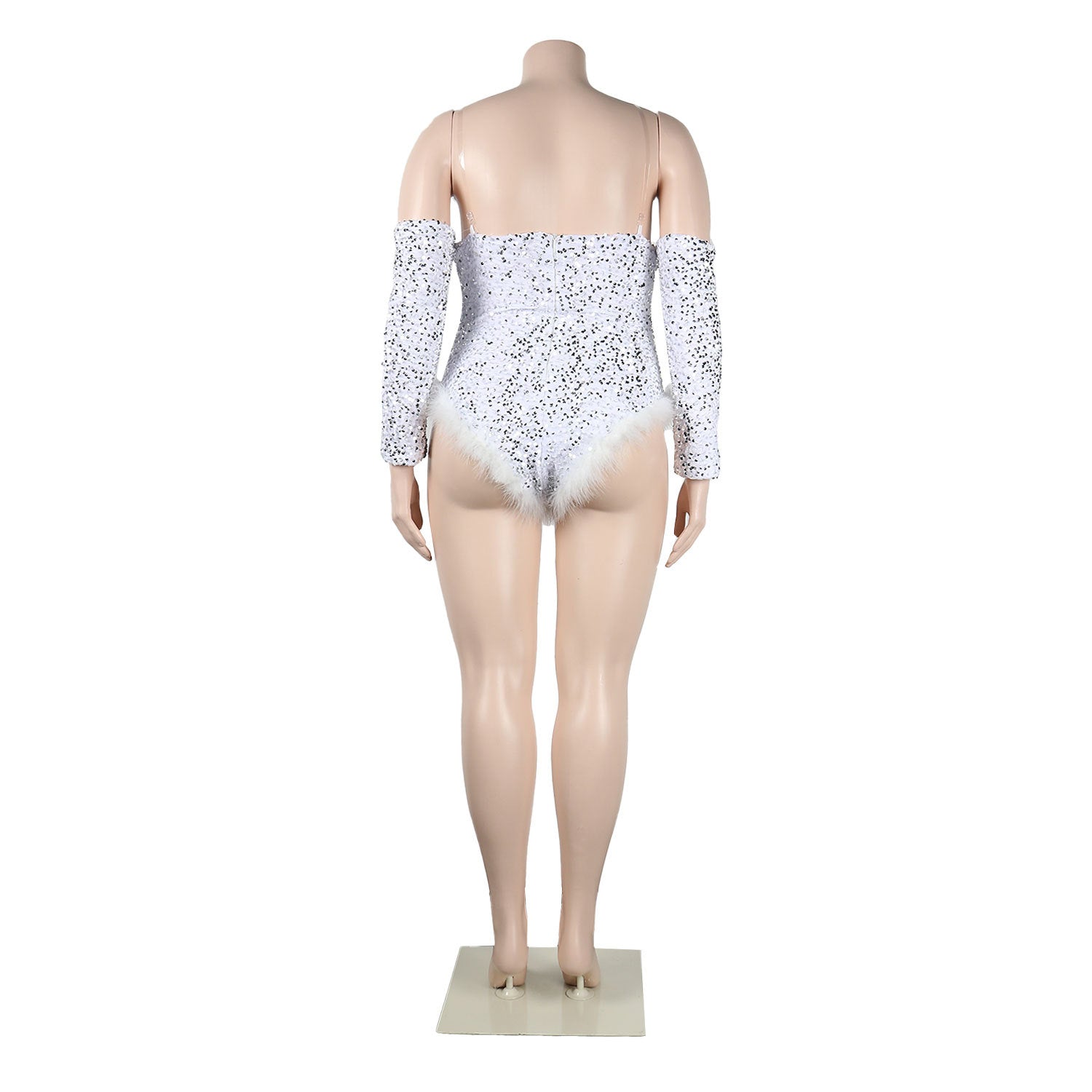 Women Sexy Feather Sequin Jumpsuit 16