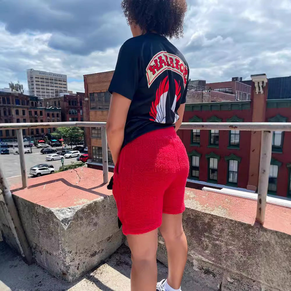 Women's Autumn Winter Casual Trousers Fashion Slim Fleece Casual Shorts 5