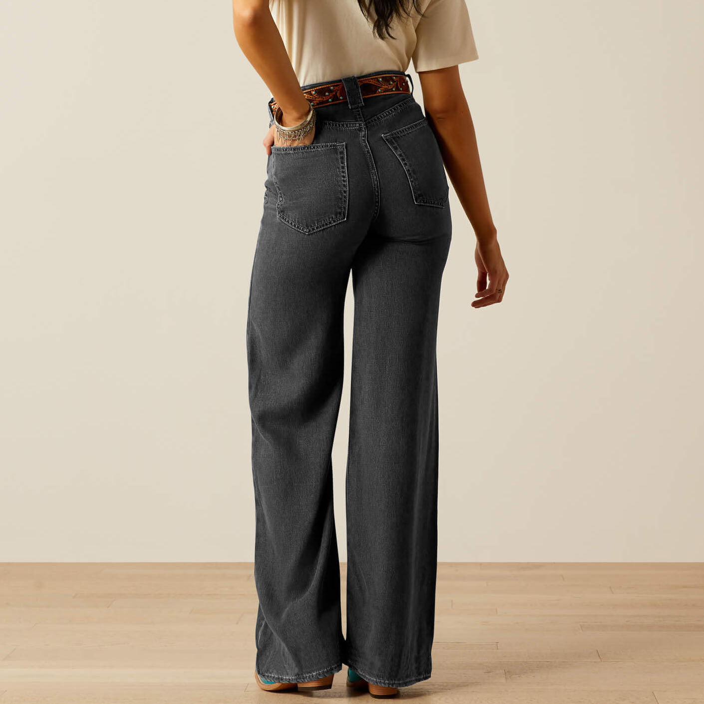 Trendy Autumn High Waist Loose Women's Denim Pants 7