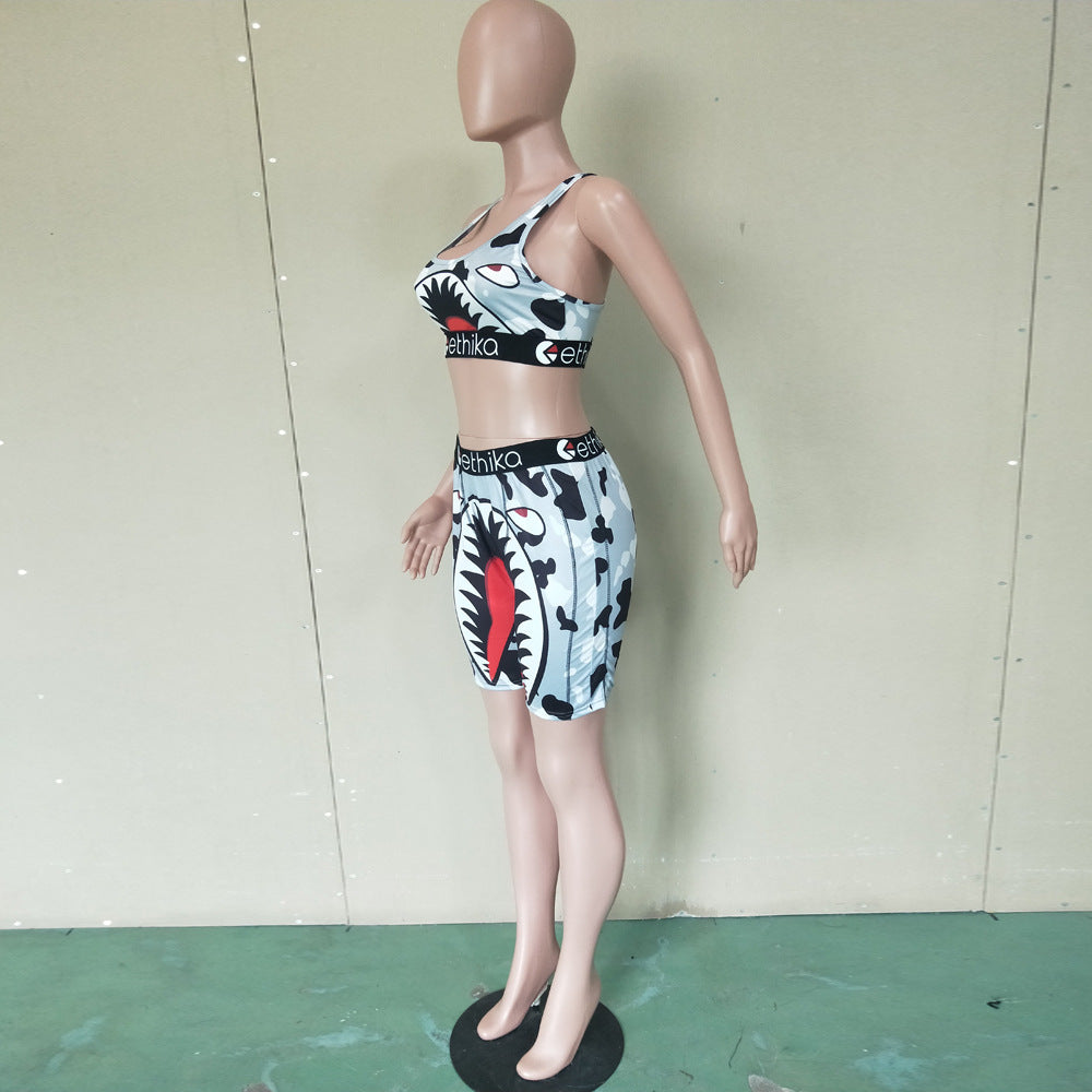 Women's Cartoon Sport Casual Suit 12