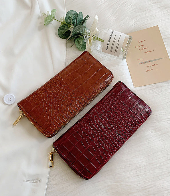 French Pattern Long Zipper Clutch Women's Wallet 26