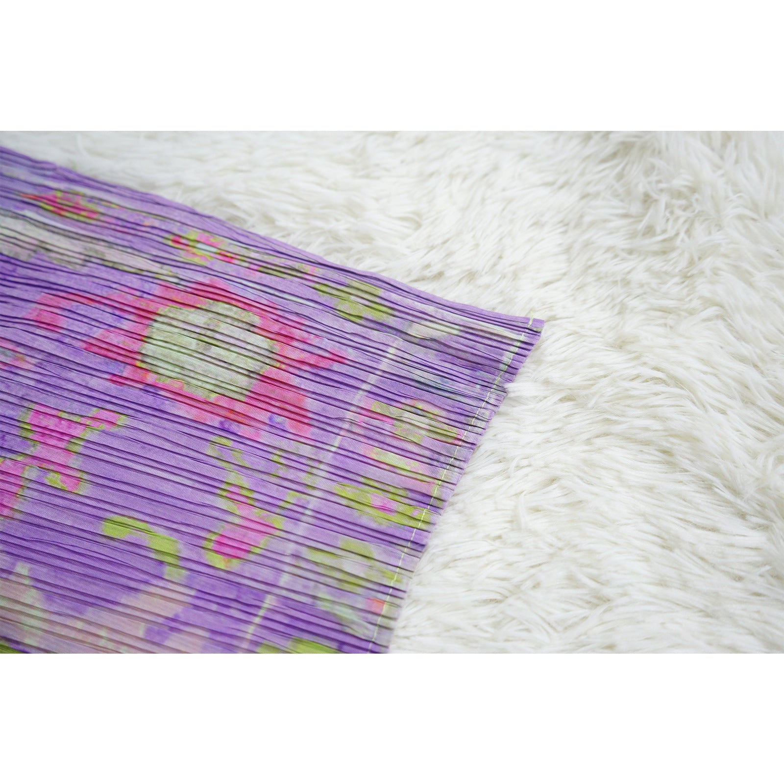 Pleated Printed Plus Size Long Jacket for Women 24