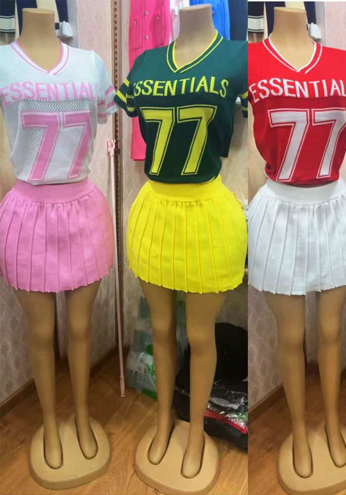 Women’s Trendy Knitted Top Mini Skirt Set