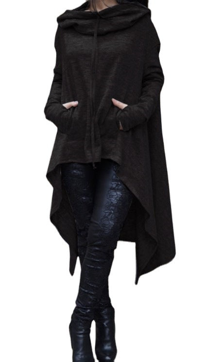 WomenSolid Casual Long Hoodies 15