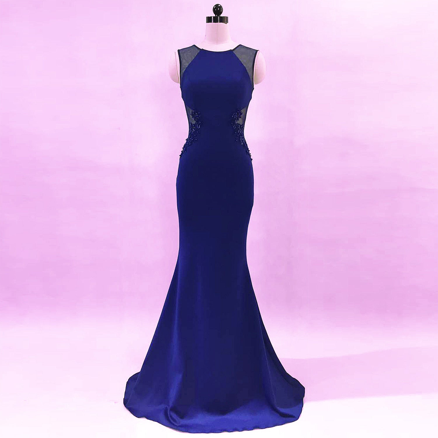 Women Formal Party Slim Elegant Sleeveless Mermaid Evening Dress 21