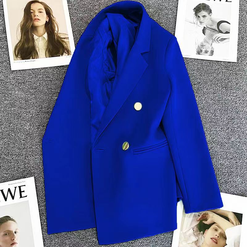 Women Solid Long Sleeve Blazer Jacket