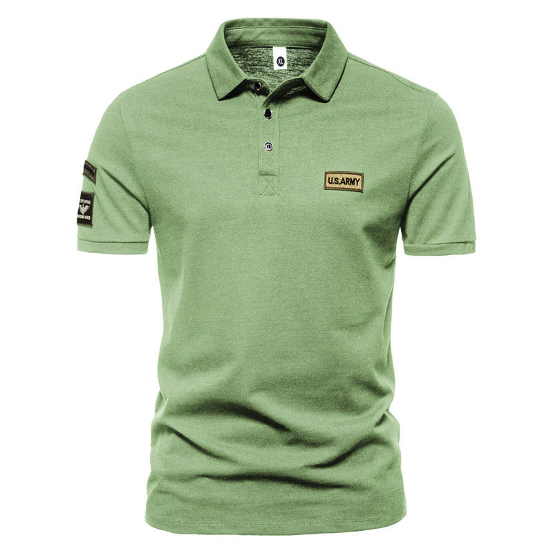 Summer Men'S Short-Sleeved Polo Shirt Casual Turndown Collar Short-Sleeved T-Shirt 15
