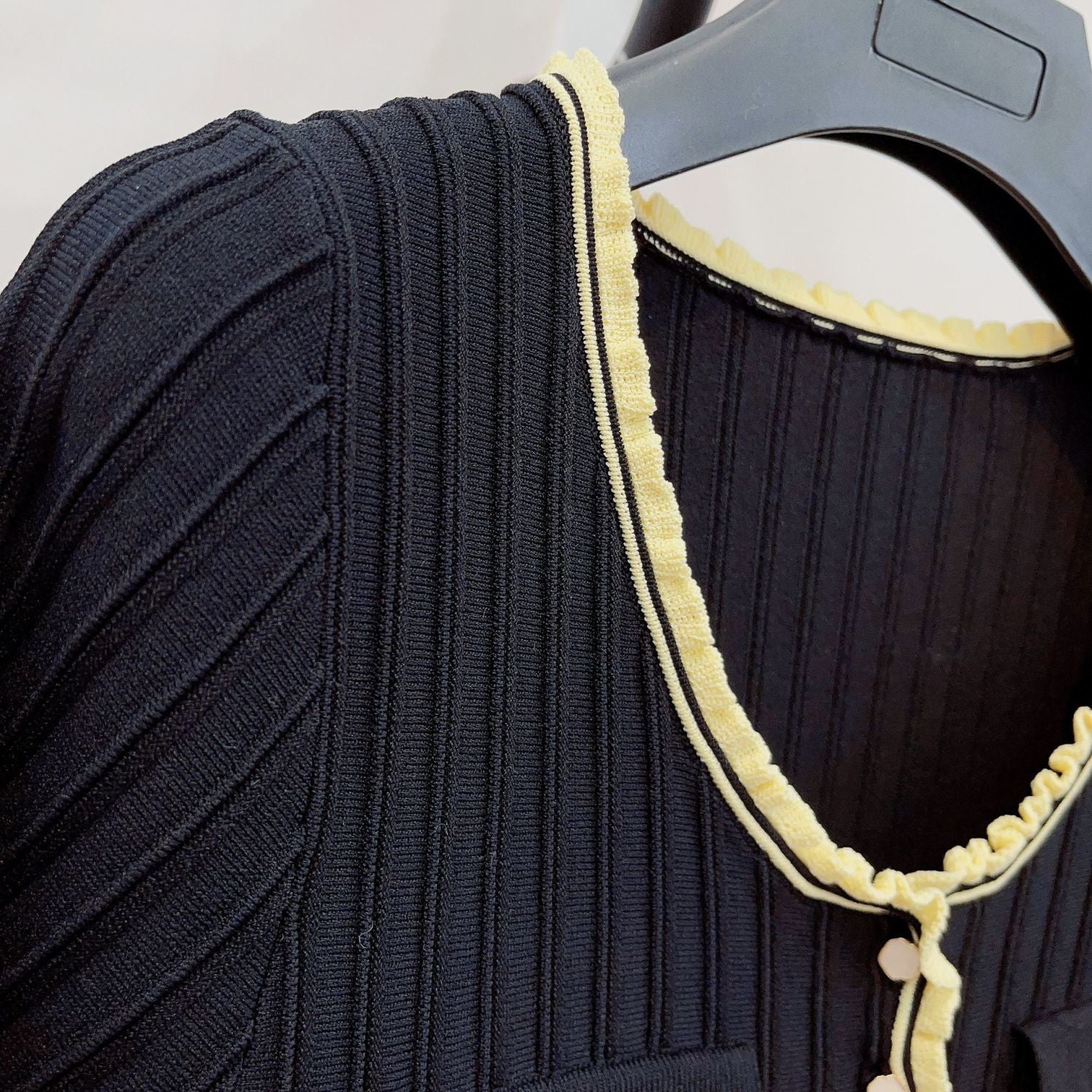 Women French Elegant Contrast Color Fishtail Skirt Pleated Dress 8