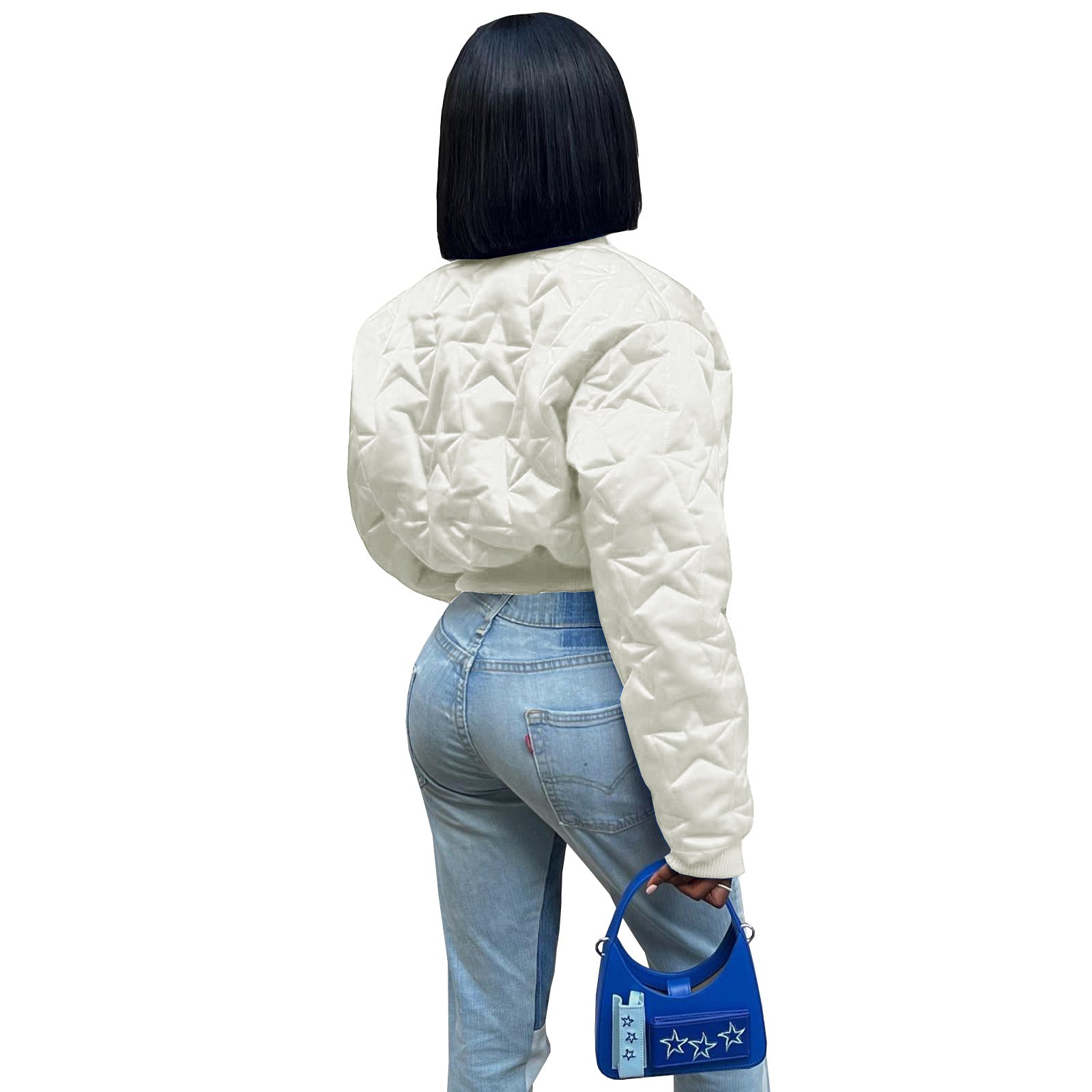 Women Star Embossed Padded Jacket 5