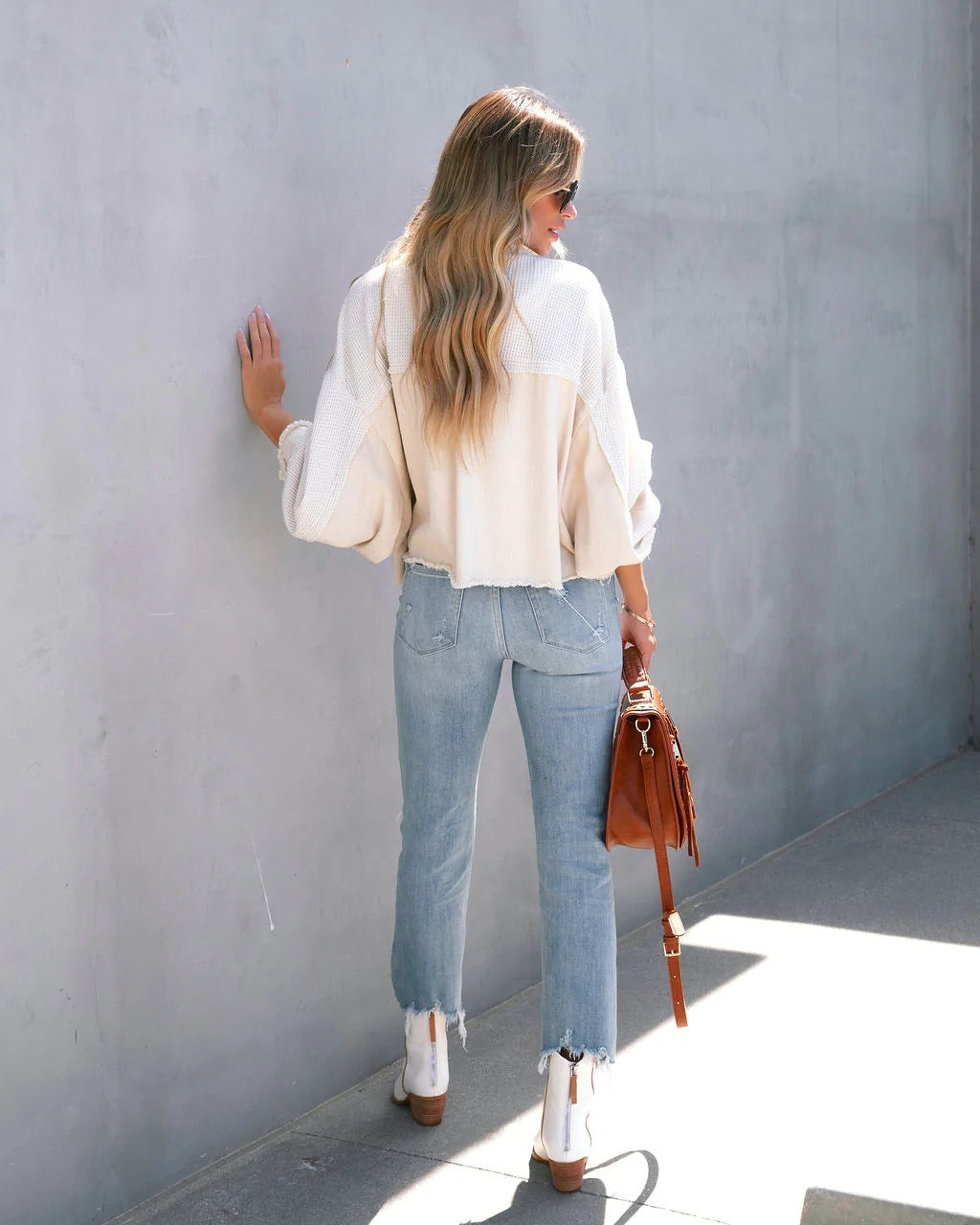 Autumn Winter Waffle Patchwork Casual Fashion Jacket 12