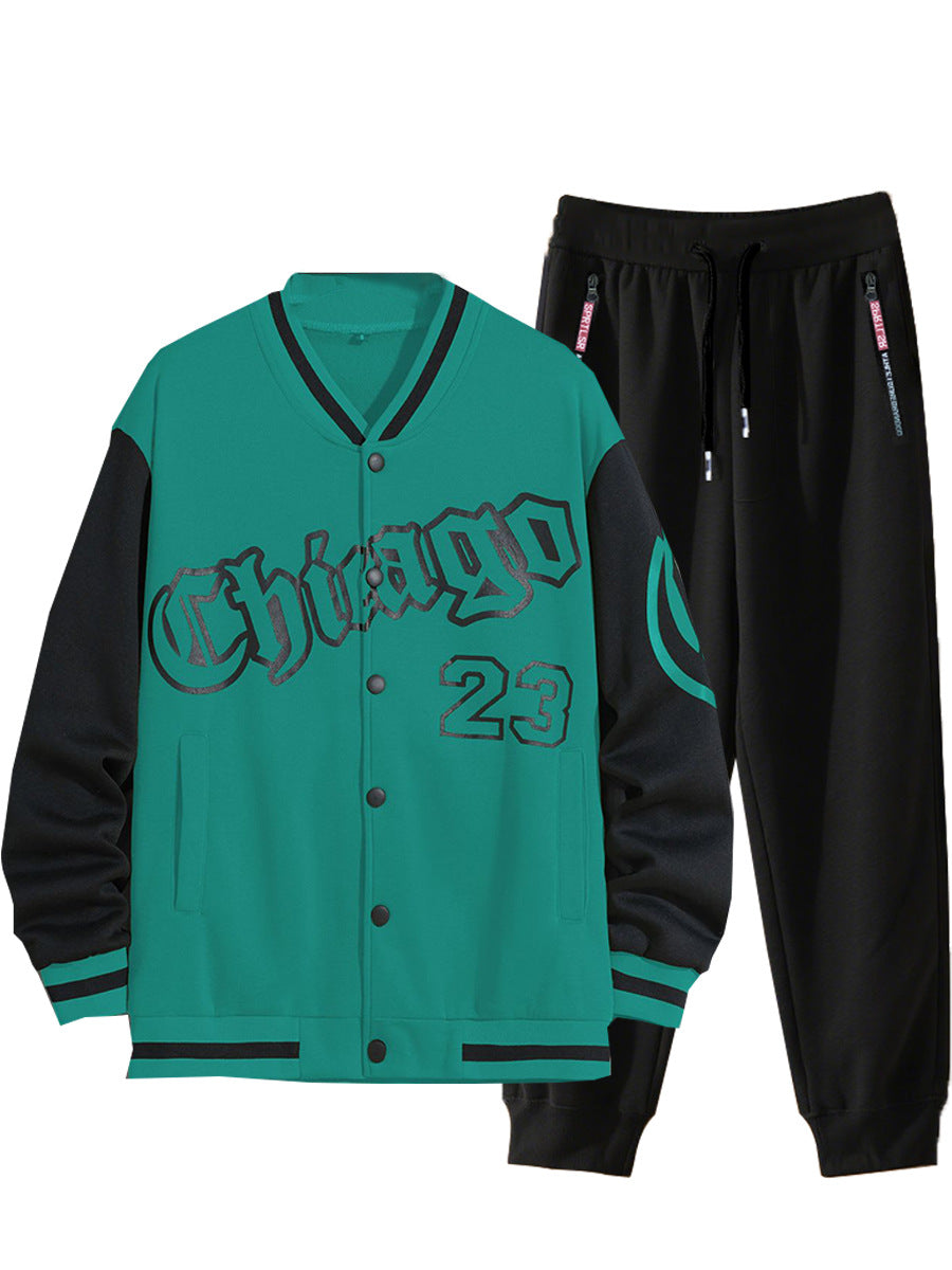 Men's fall American casual baseball jacket 10