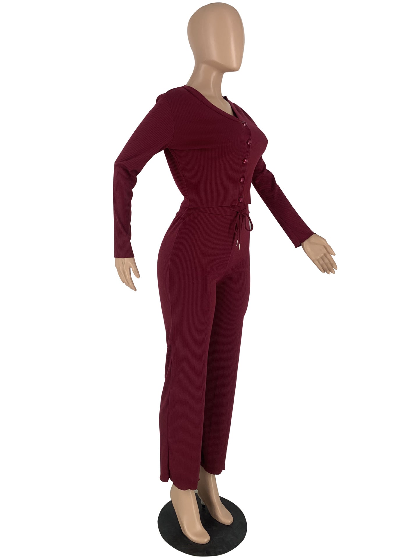 Women Casual V-neck Top and Pant two-piece set 14