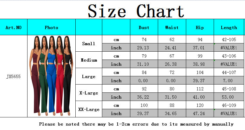 Women's Sexy Fashion Solid Casual Two-Piece Set 13