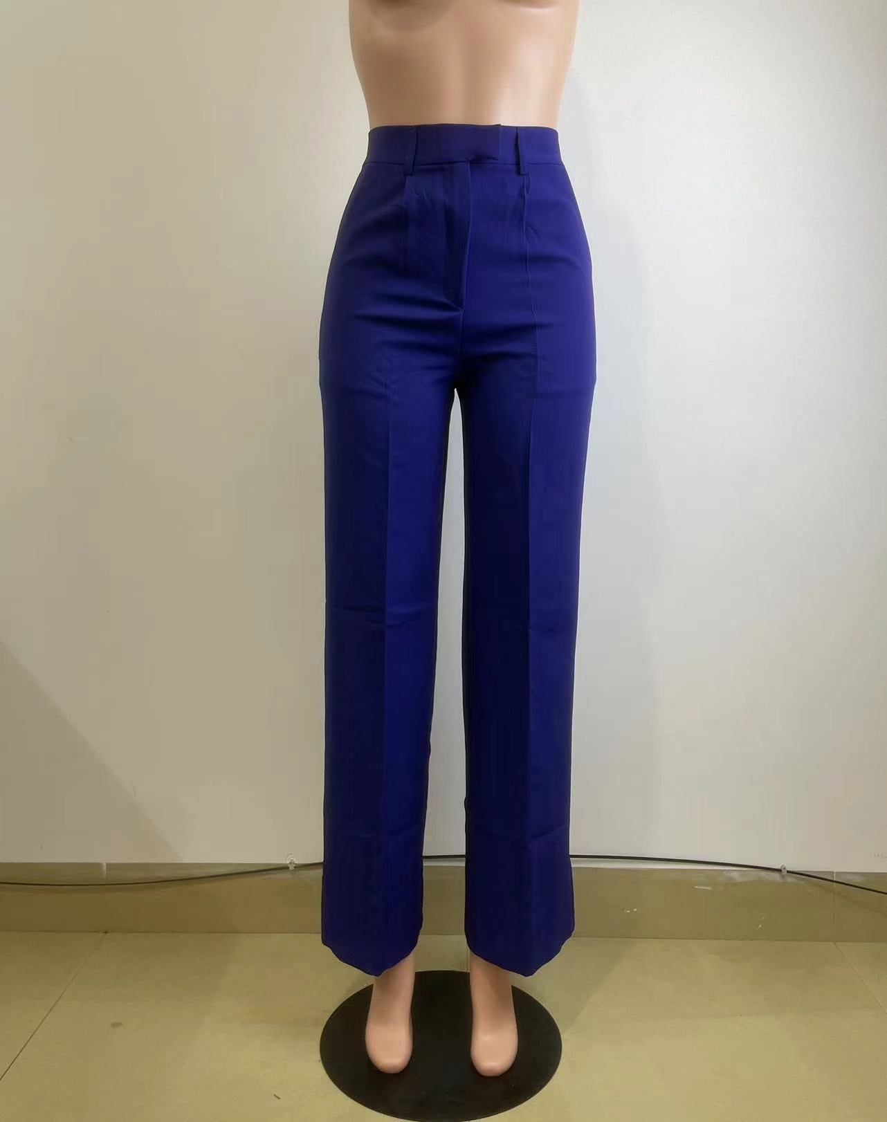 Women's Spring Autumn Winter High Waist Straight Wide Leg Casual Pants 20