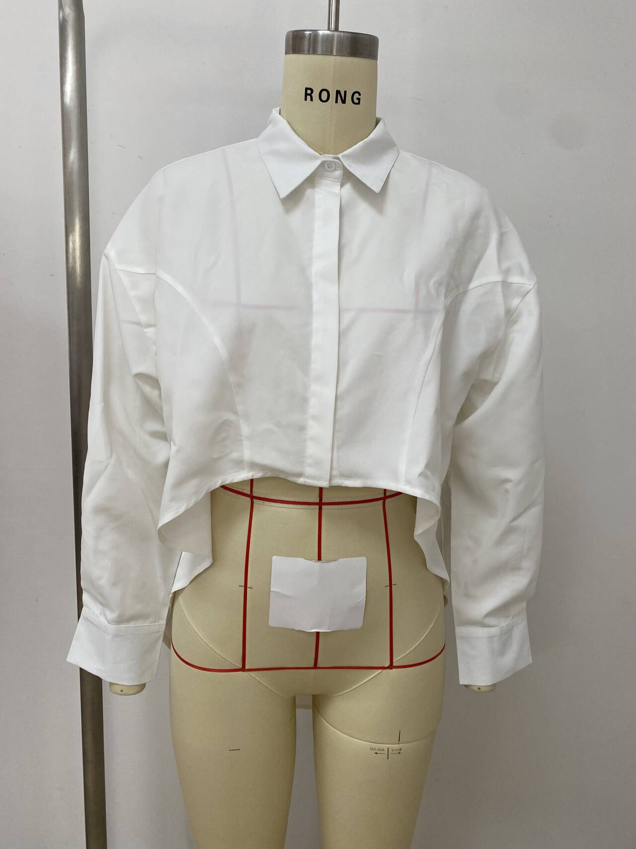 Women Autumn/Winter Collared Buttoned Lantern Sleeve Long-Sleeved Shirt 6