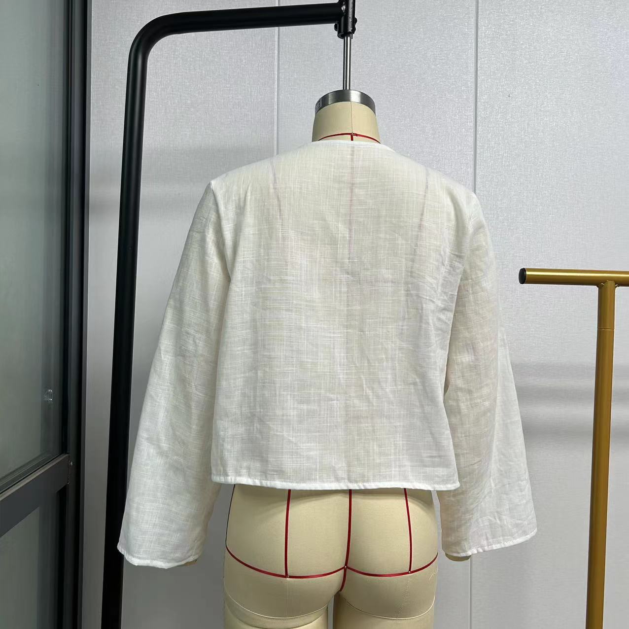 Women's Deep V Bell Bottom Sleeve Lace-Up Tops 12