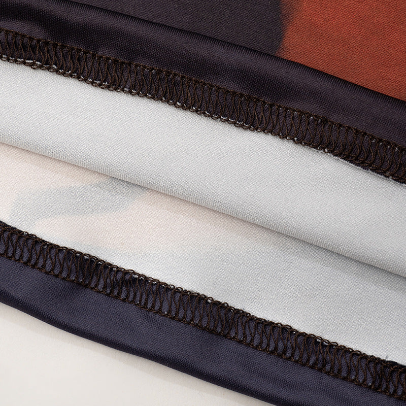 Women Autumn and Winter Street Sexy Bodycon Printed Maxi Dress 12