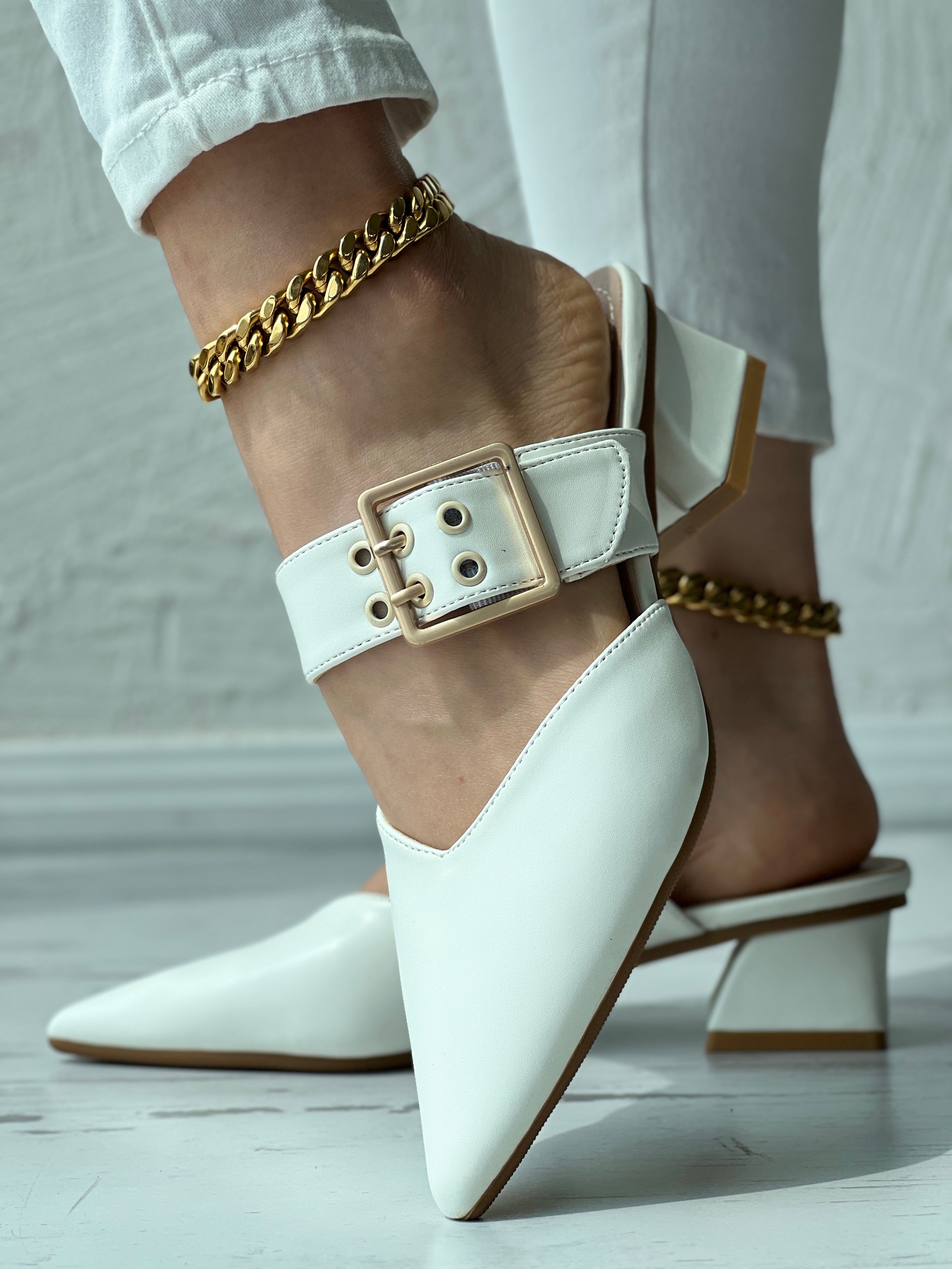 Women Multi-Color Chunky Heel Flower High Heels 8