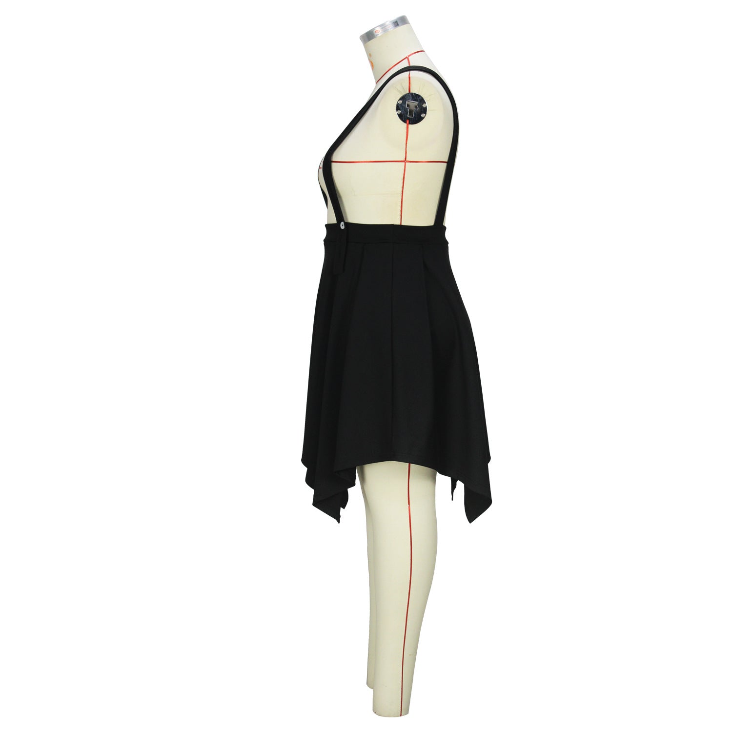 Women Spring Summer Chic Fresh and Simple Style Irregular Hem Suspender Skirt Plus Size Skirt 9