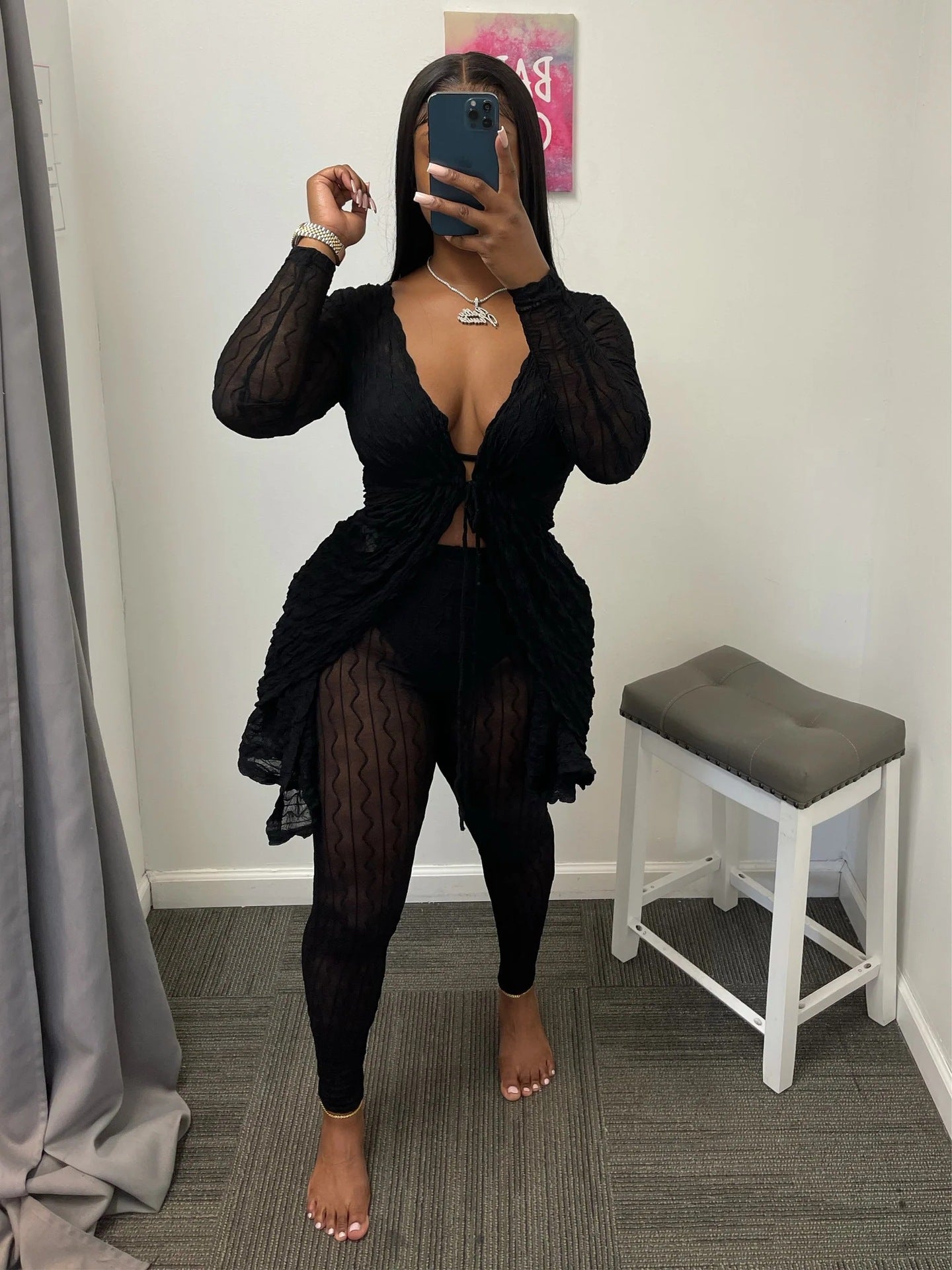 Women's Jacquard Street Fashion Casual Two-Piece Set 3