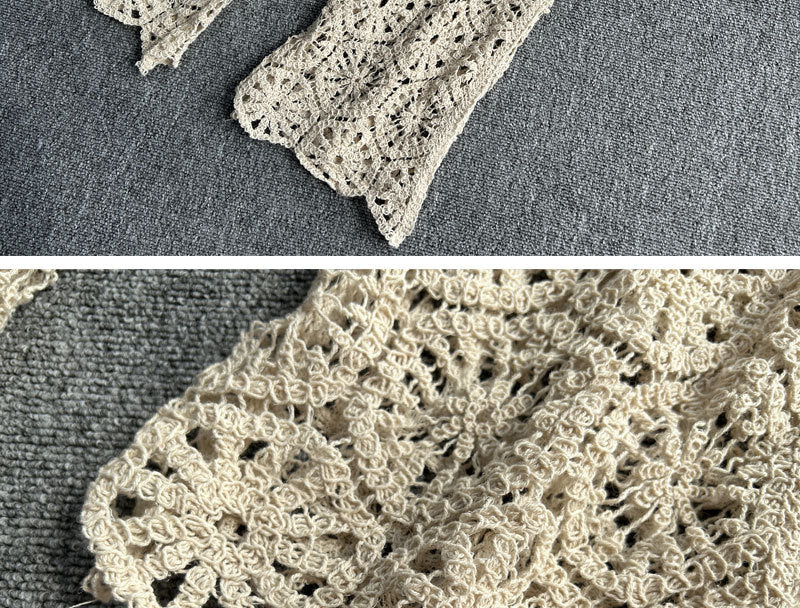 Sexy suspenders Halter Neck vest women's summer suit high waist hollow trousers two-piece set 10