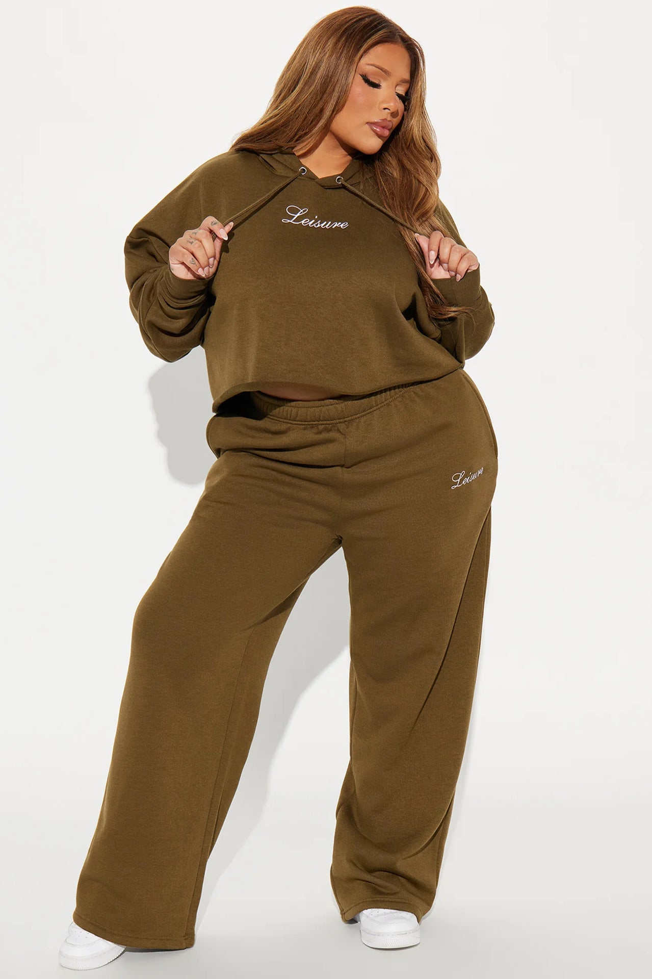 solid Color letter printed Fashion Hoodies pants two piece Set 4