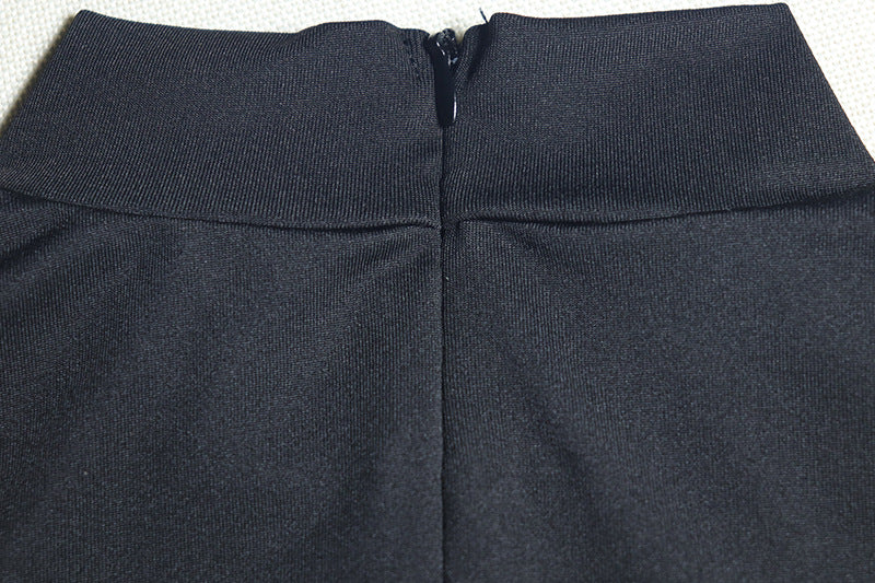 fashionable women's clothing solid color long sleeve hollow Tight Fitting jumpsuit 18