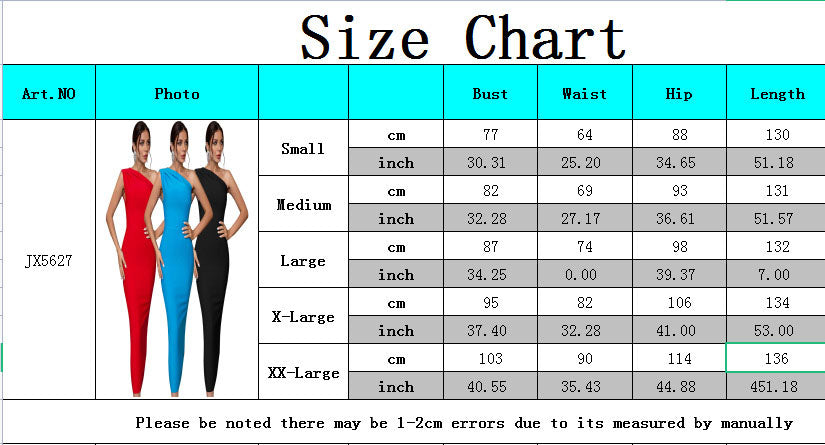 Sexy solid color one shoulder women's dress 9