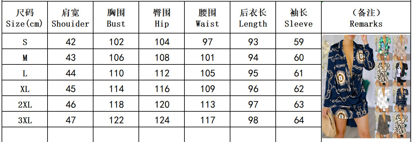 Women Sexy Printed Long Sleeve Shirt 22