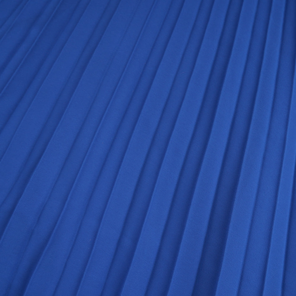 Chic Career Slim Waist Pleated A-Line Chiffon Dress 25