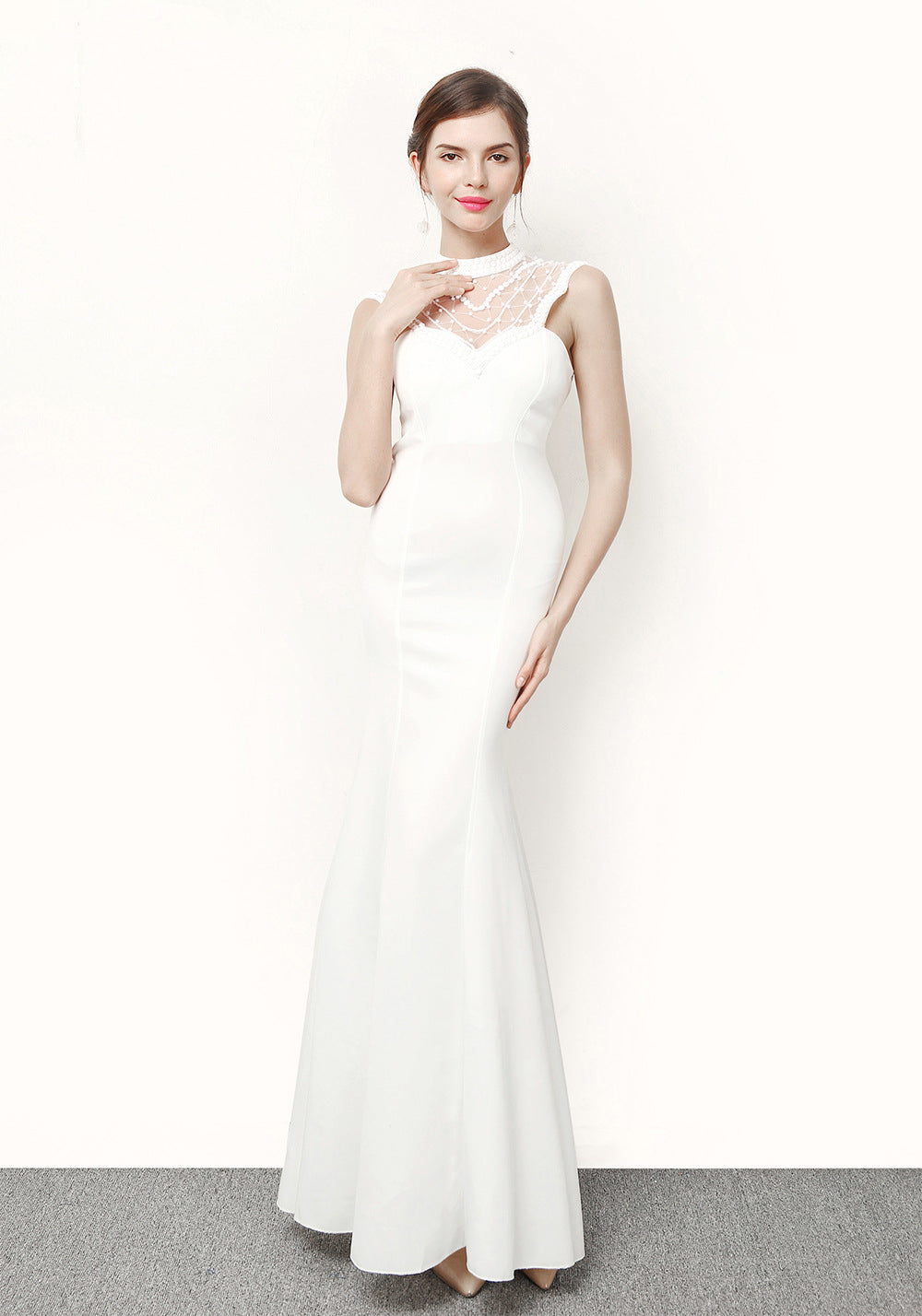 Women Formal Party Mermaid Black Evening Dress 4