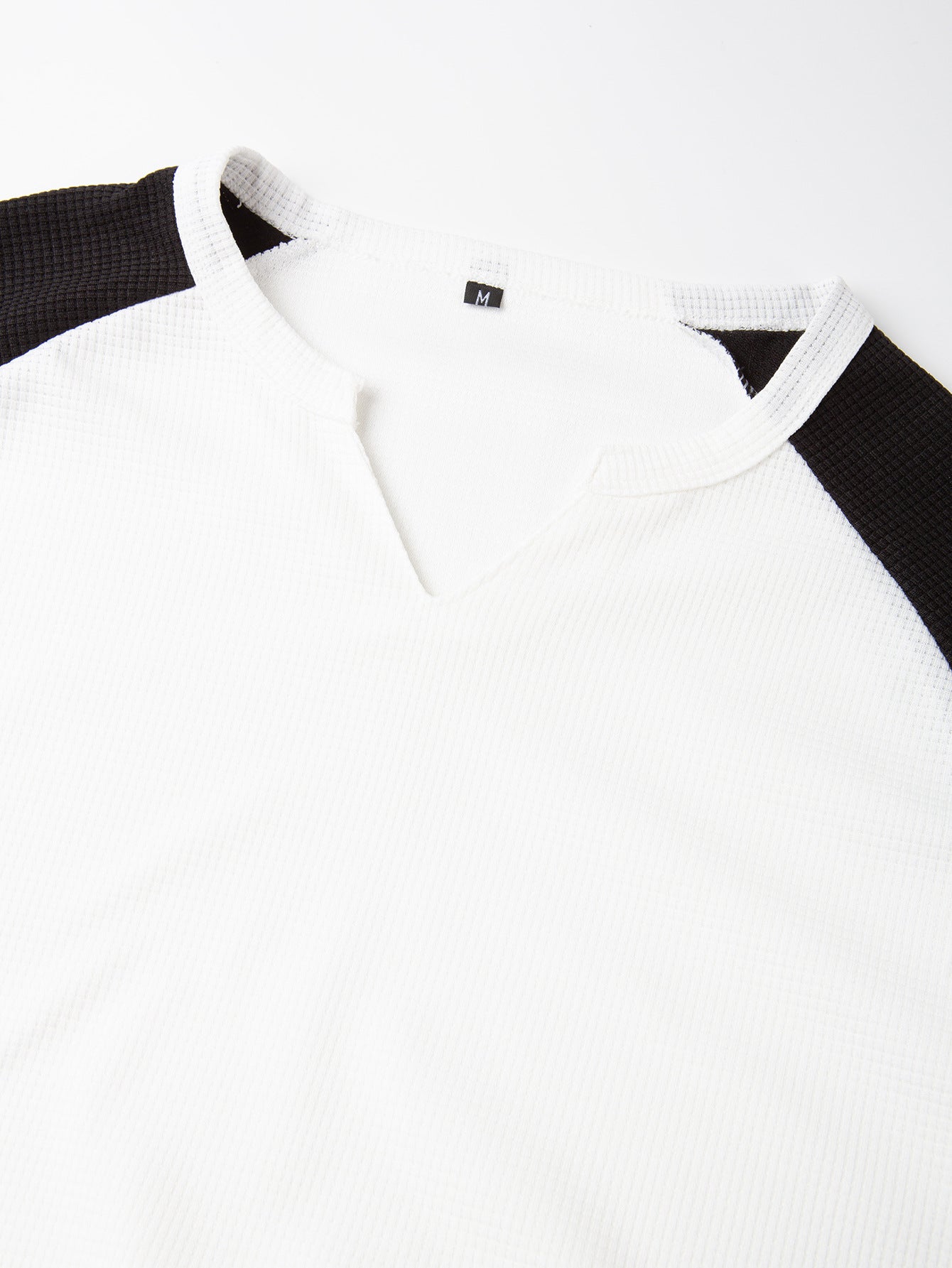 Men's Long Sleeve Color Block Waffle Basic T-Shirt 20