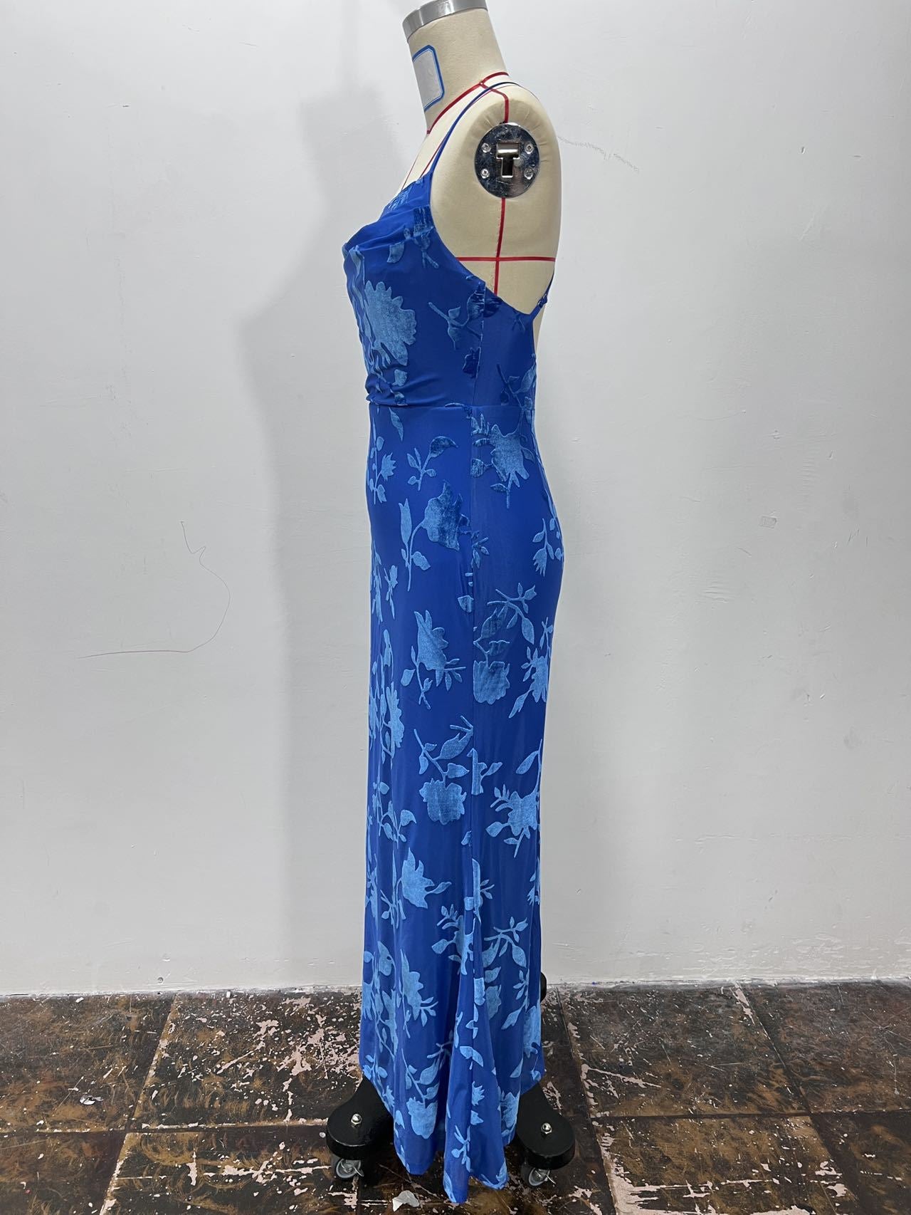 Women Blue Summer Elegant Evening Dress 8