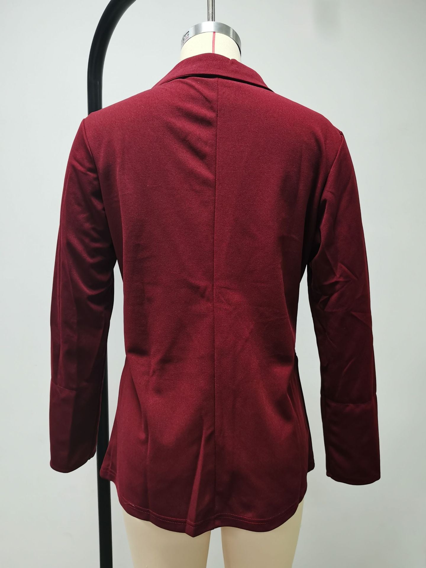 Autumn And Winter Fashion Patchwork Turndown Collar Slim Chic Blazer 21