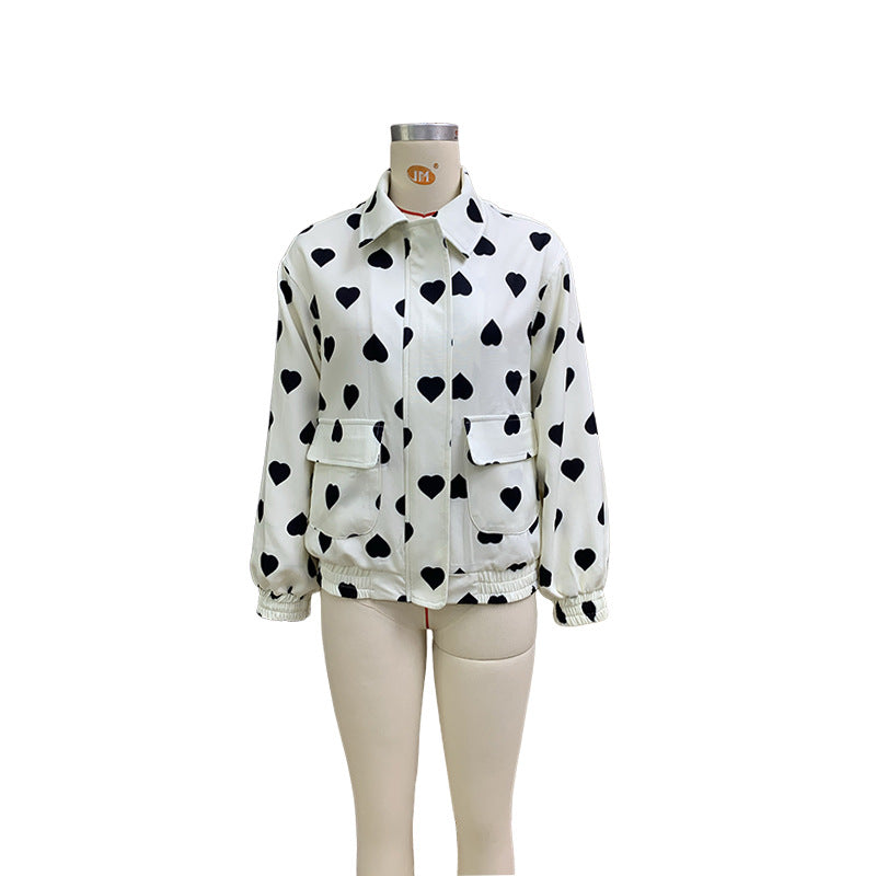 Women Autumn Long-sleeved Printed Jacket 7