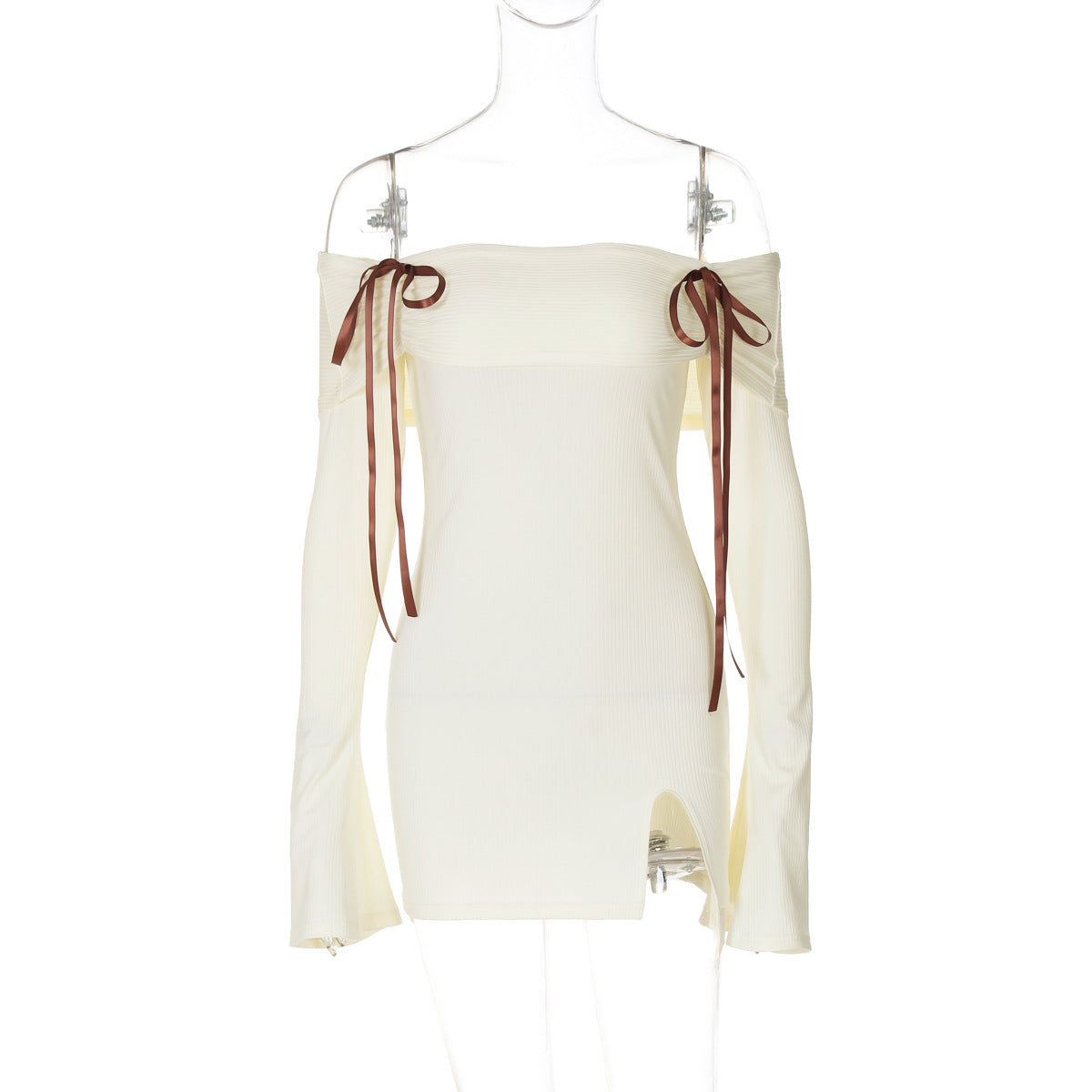 Women Fall Sexy Off Shoulder Slit Dress 6