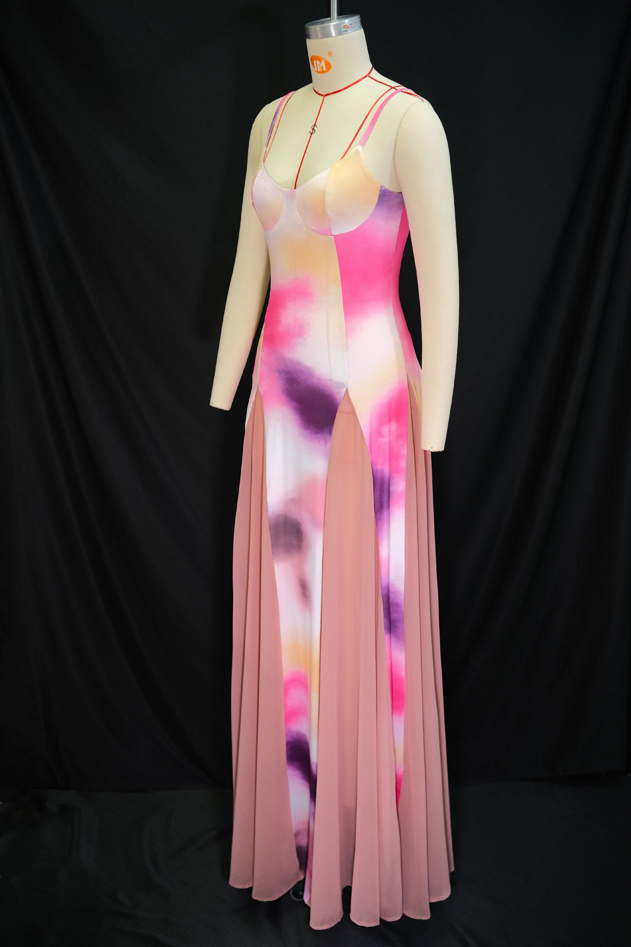 Women summer v-neck suspender printed sleeveless backless dress 10