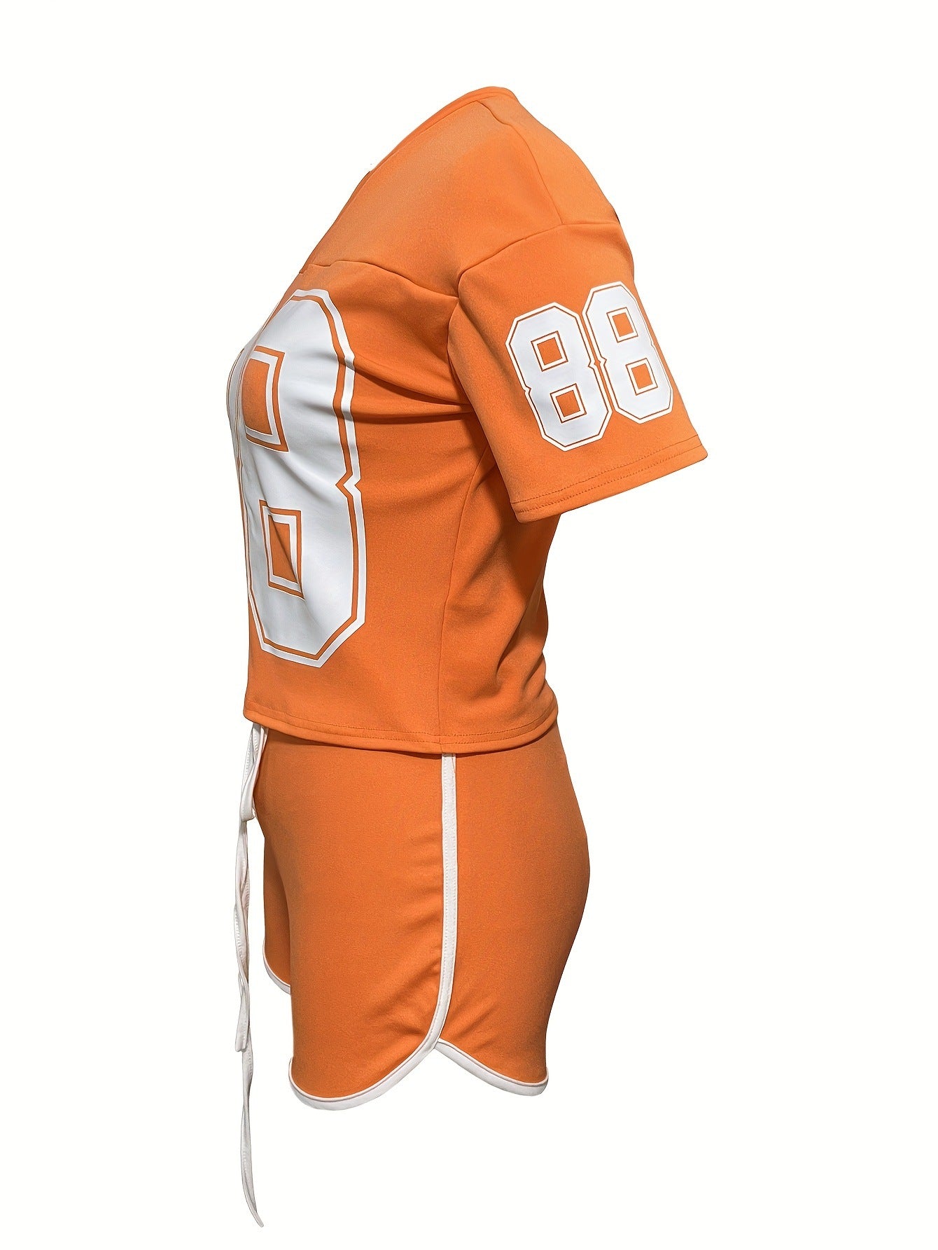 Women casual digital print short-sleeved top and shorts two-piece set 25