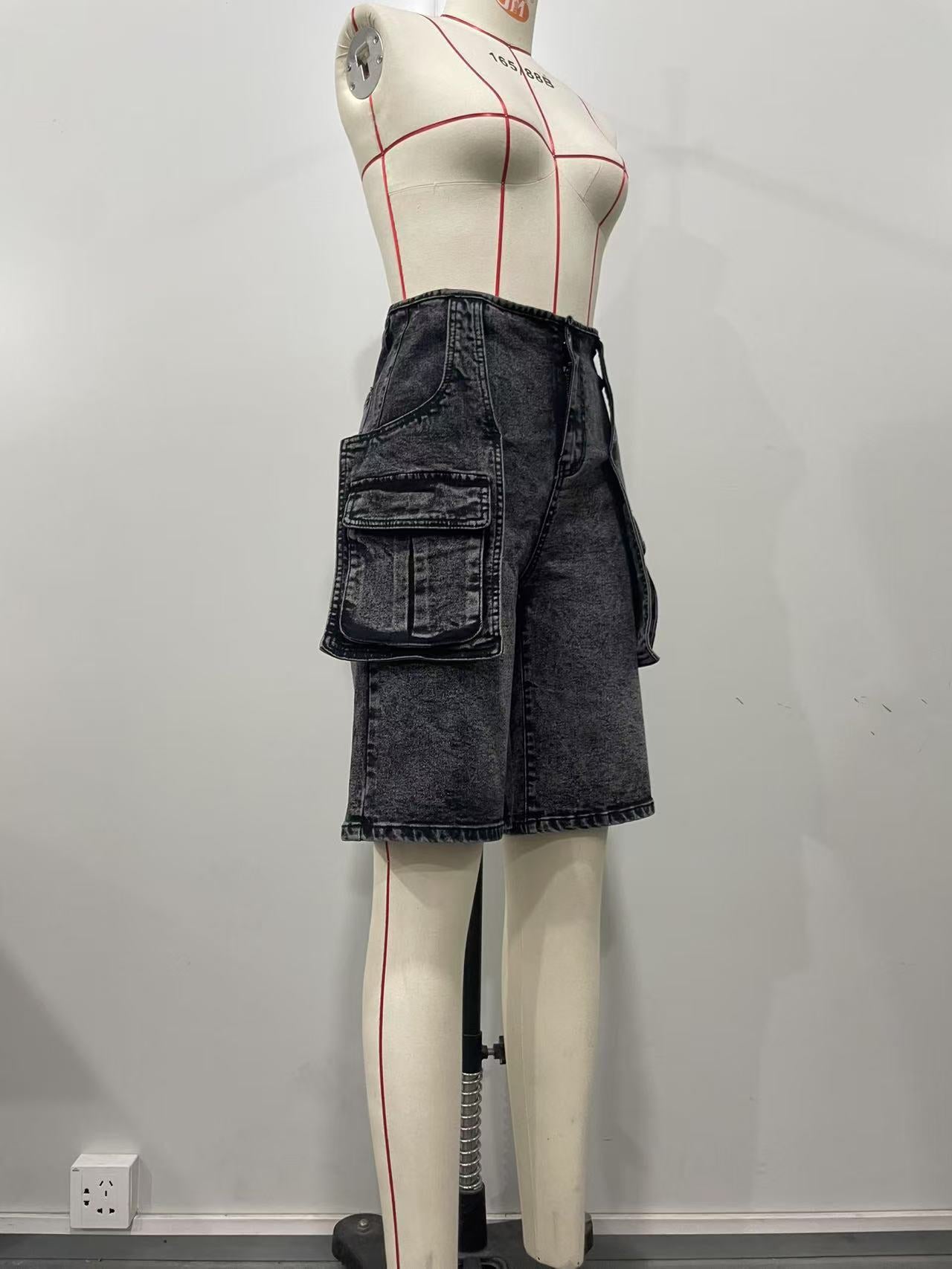 Summer Retro Cargo Denim Shorts 9