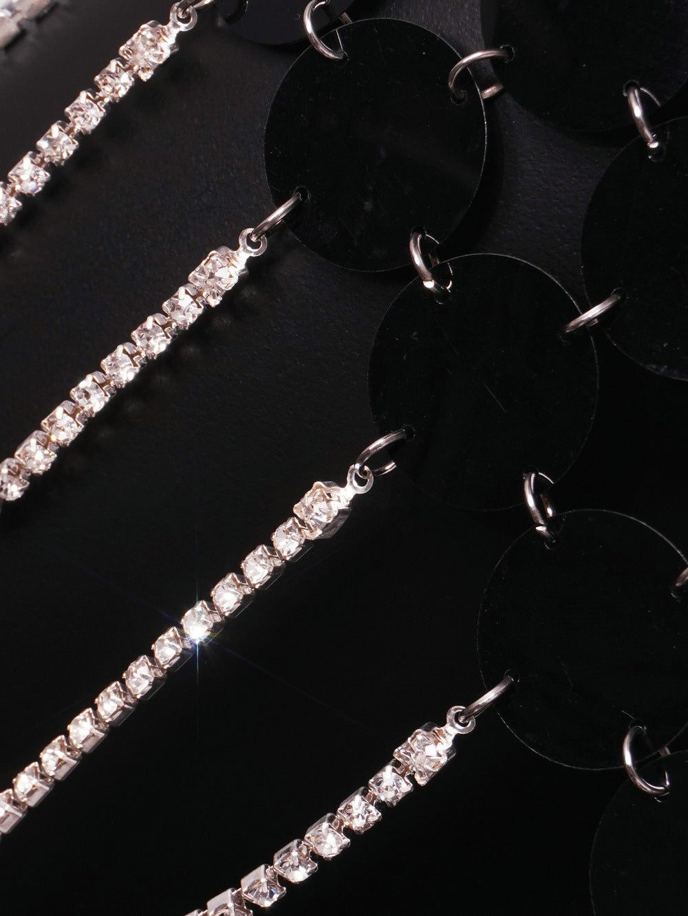 Women Punk Style Sexy Style Sequin Patchwork Skirt 15