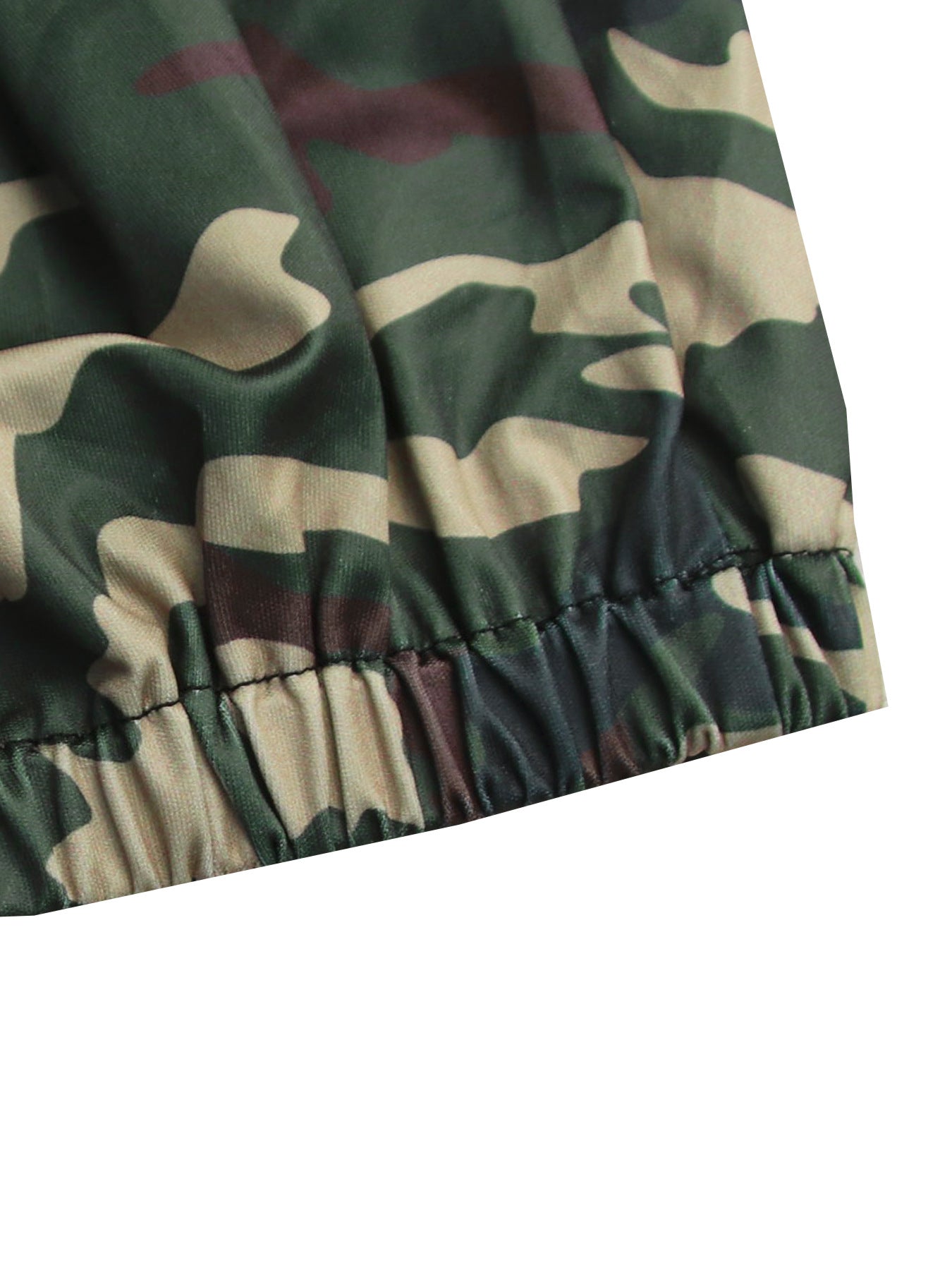 Women Turndown Collar Loose Irregular Print Jumpsuit 18