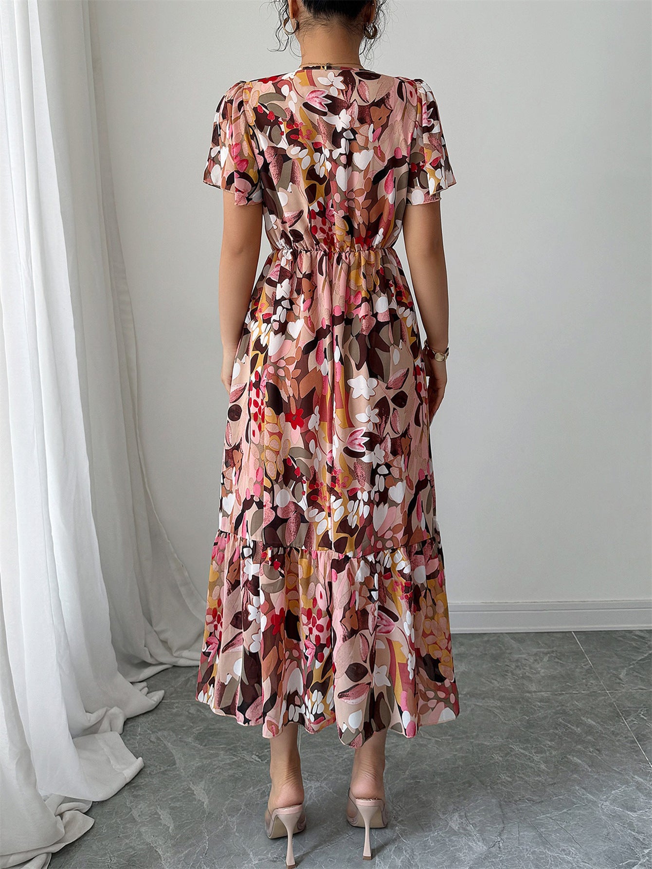 Women printed lace dress 6