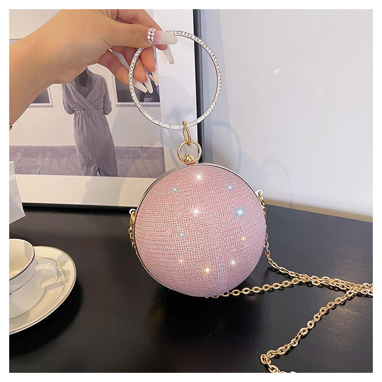 Women ball handbag crossbody chain small bag evening bag mini lipstick bag 15
