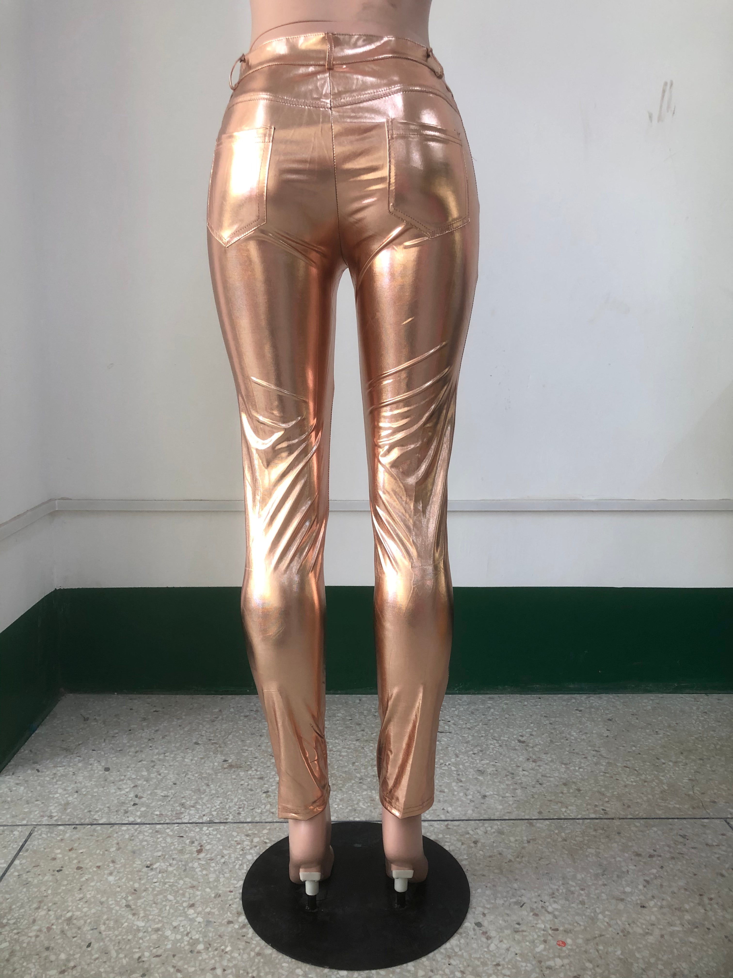 Spring Summer Women's Shiny Sexy Pants 15
