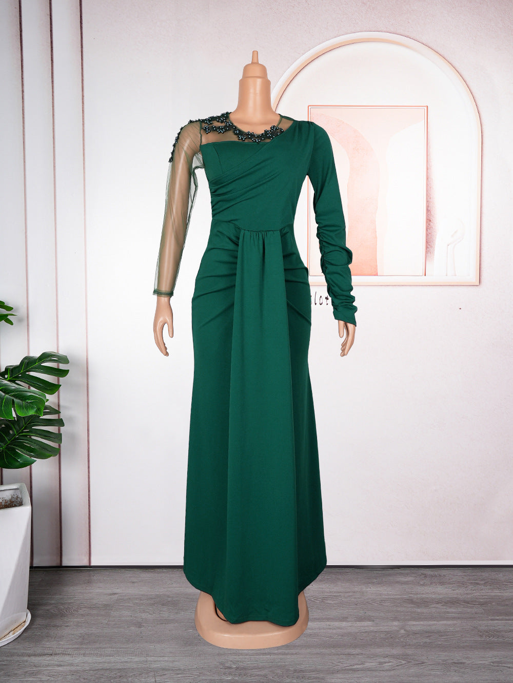 African Women Long Sleeve Formal Party Maxi Dress 16