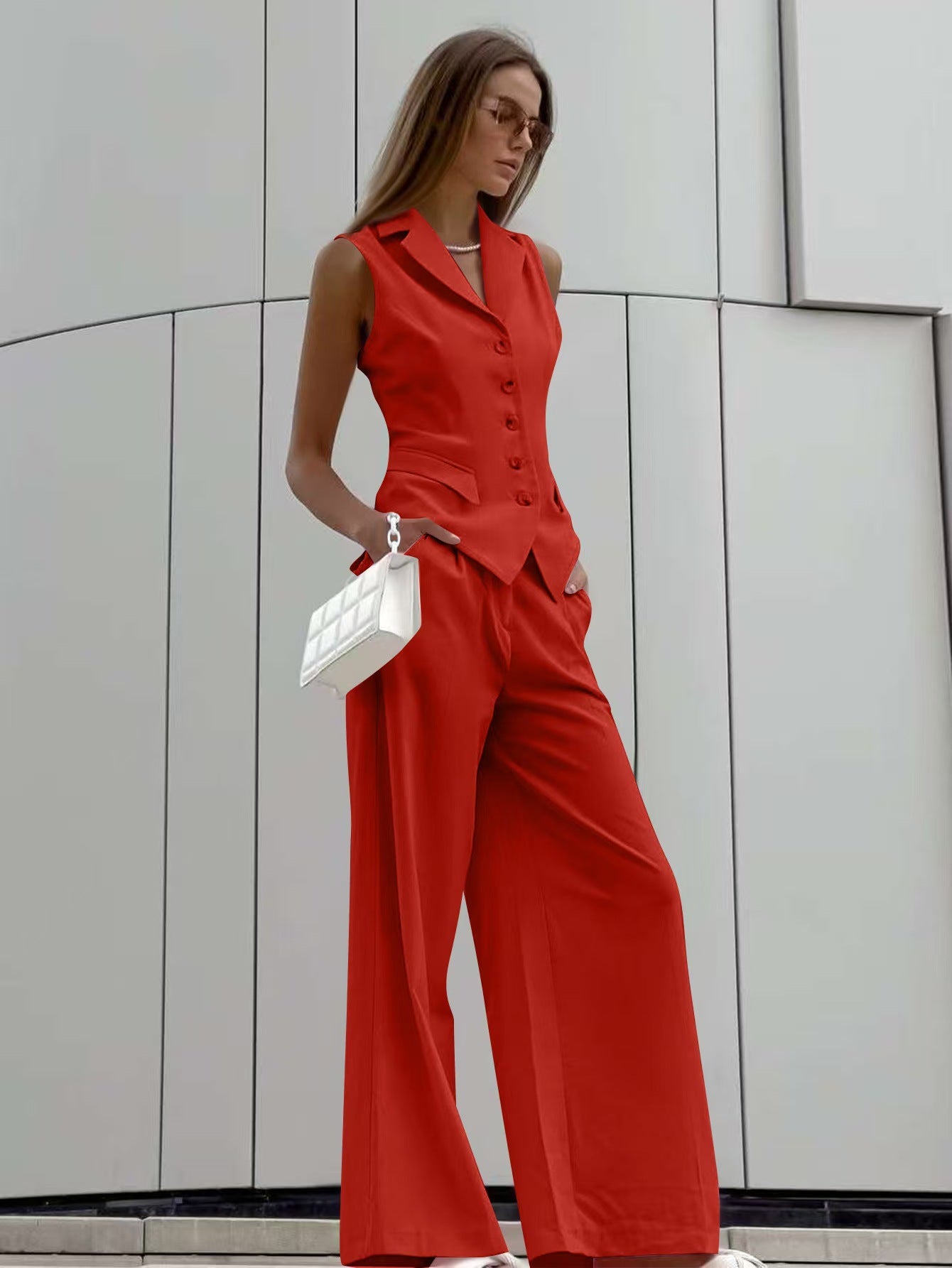 Women Casual Vest and Trousers Two-piece Set 12