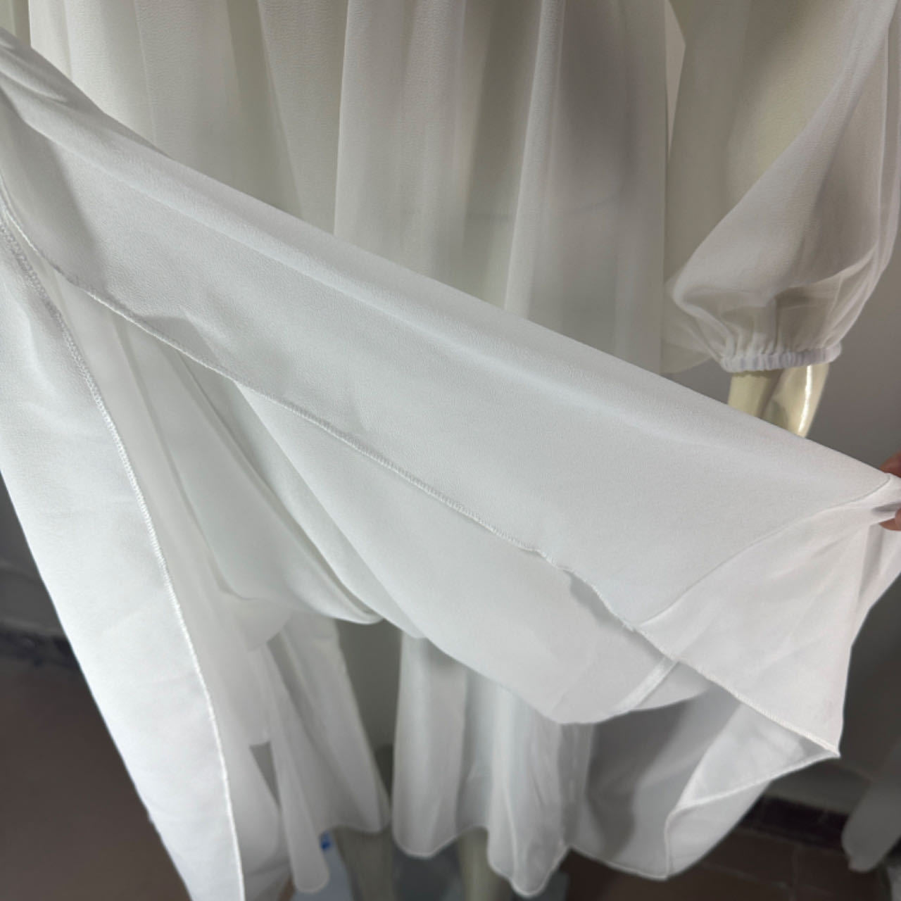 Chic half turtleneck long sleeve pleated midi dress for women 14