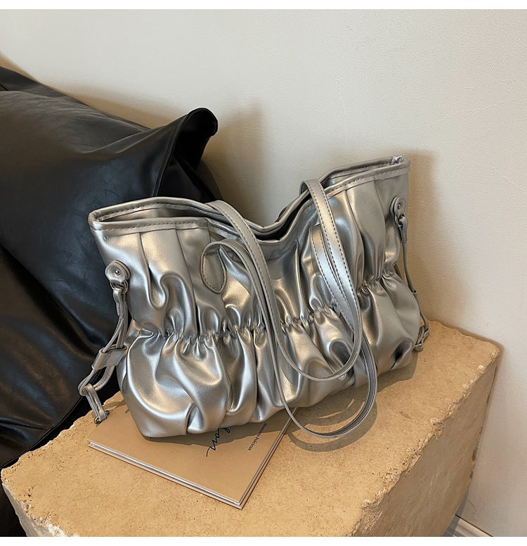 Cloud Bag Pleated Tote Bag Autumn And Winter Armpit Shoulder Bag Fashionable Women's Bag 4